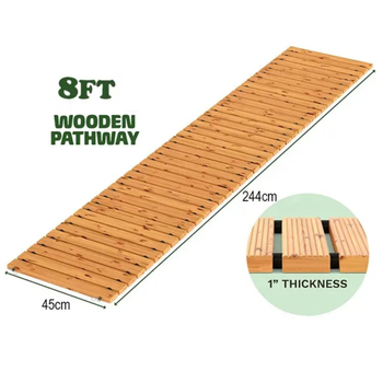 Ξύλινο μονοπάτι κήπου για εξωτερικούς χώρους, μοντέρνο μινιμαλιστικό στυλ, διακοσμητικό μονοπάτι κήπου