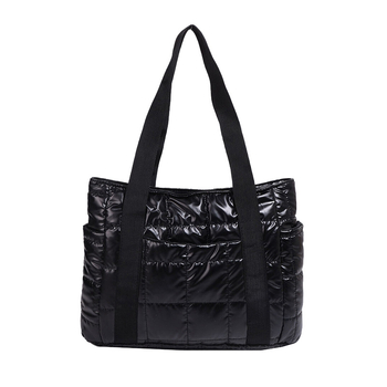 Ženska PU tote torba, zatvarač, vodoravni kvadratni oblik, poliesterska podstava, unutarnja pretinica za telefon