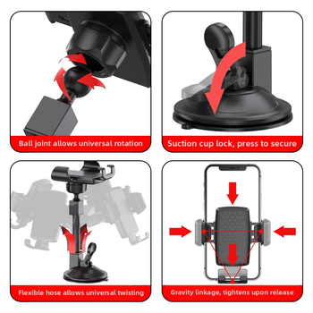 Shunwei Držiak na telefón do auta s sacou na čelné sklo – Univerzálny