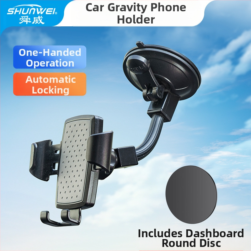 Shunwei Držiak na telefón do auta s sacou na čelné sklo – Univerzálny