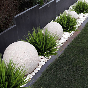 Τεχνητό μπουκέτο πρασίνων για διαμόρφωση κήπων — Evening rhyme, πλαστικό, έγχυση χύτευσης, ποικιλία Bluegrass, για σκηνές φωτογράφισης και διακόσμηση σπιτιού