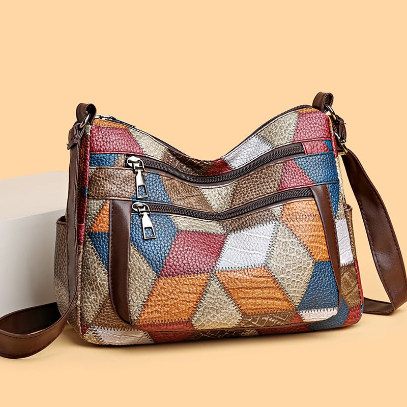 PU torba preko ramena, stil pod pazuhom, horizontalni kvadratni oblik, zatvarač, poliester podstava, unutarnji džepovi (zip i džep za telefon)