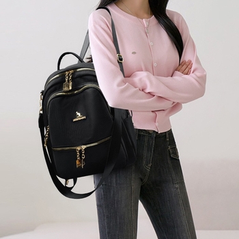 Ruksak PU, gradski minimalistički stil — proljeće 2025 (Materijal: PU; Otvaranje: zatvarač; Unutarnja organizacija: pretinac s zatvaračem + pretinac za telefon; Podstava: poliester)