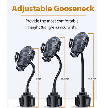 Автомобилен държач за чаша с гъвкав дизайн, универсална основа за държач на телефон и навигация, монтаж чрез щракване, персонализируем