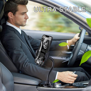 Автомобилен държач за чаша с гъвкав дизайн, универсална основа за държач на телефон и навигация, монтаж чрез щракване, персонализируем