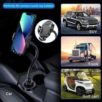 Автомобилен държач за чаша с гъвкав дизайн, универсална основа за държач на телефон и навигация, монтаж чрез щракване, персонализируем