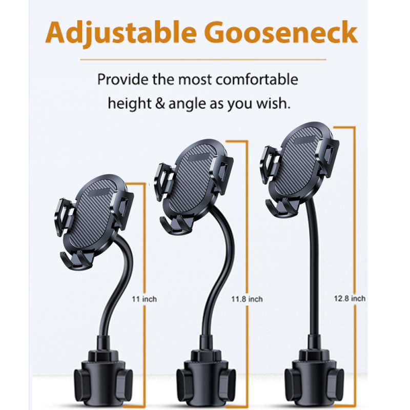 Автомобилен държач за чаша с гъвкав дизайн, универсална основа за държач на телефон и навигация, монтаж чрез щракване, персонализируем