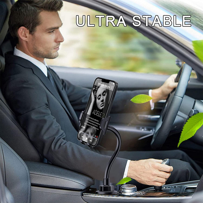 Автомобилен държач за чаша с гъвкав дизайн, универсална основа за държач на телефон и навигация, монтаж чрез щракване, персонализируем