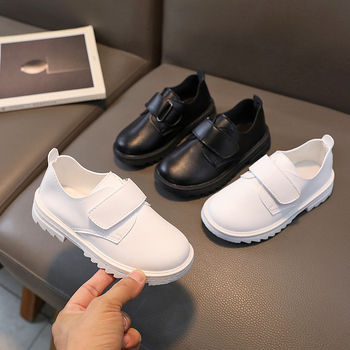 Vaikų loaferiai su PU vampu ir PU įdauga, Velcro užsegimas, koledžo stiliaus, 4-12 metų
