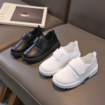 Vaikų loaferiai su PU vampu ir PU įdauga, Velcro užsegimas, koledžo stiliaus, 4-12 metų