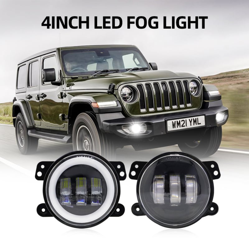LED противотуманни фарове Jeep JK TJ Wrangler - 30W, 12-24V, 3000 лм, IP68, алуминиев корпус