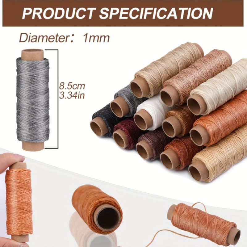 Voskana nit za ručno šivanje – 210D, ravna kožna pletena nit; Marka Grandma (tekstil); Kutija 200 kom.; Bruto težina 22,6 g; Moderan stil