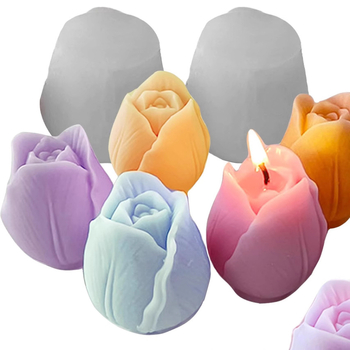 Tulpių žiedo silikoninė forma – netaisyklingos formos, kepimui, muilui ir žvakių gamybai