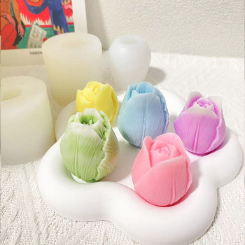 Φόρμα σιλικόνης σε σχήμα τουλίπας με ακανόνιστο σχήμα για ζαχαροπλαστική, σαπούνια και κατασκευή κεριών