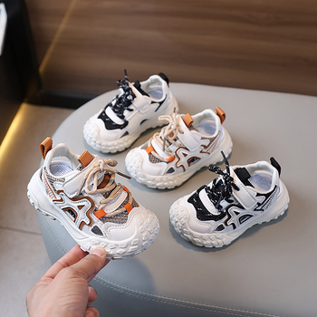 Unisex dječje sportske sandale s perforiranim gornjim dijelom, mikrovlakana koža, gumena potplata, Velcro zatvarač, za uzrast 1–6 godina