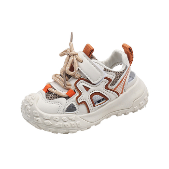 Unisex παιδικά αθλητικά σανδάλια με διάτρητο επάνω μέρος, microfiber δέρμα, σόλα καουουτσούκ, κλείσιμο με Velcro, για ηλικίες 1–6 ετών