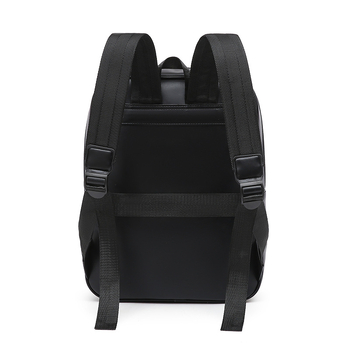 Ανδρικό PU σακίδιο για χαλαρές μετακινήσεις, συμβατό με φορητό 15 ιντσών, χωρητικότητα κάτω των 20 L, ιμάντες ώμου με αερόσφυξη, επένδυση από νάιλον