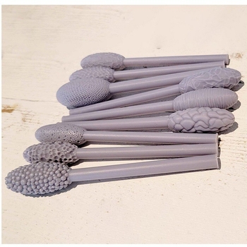 Σετ εργαλείων υφής για τέχνη πηλό από ρητίνη, μοντέρνο μινιμαλιστικό στυλ, απλή συσκευασία