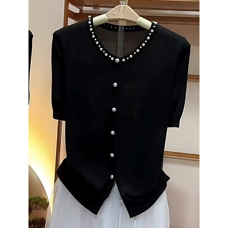 Ženski ultratanki pleteni kardigan – udoban kroj, poliester, dugi rukavi, gradski stil