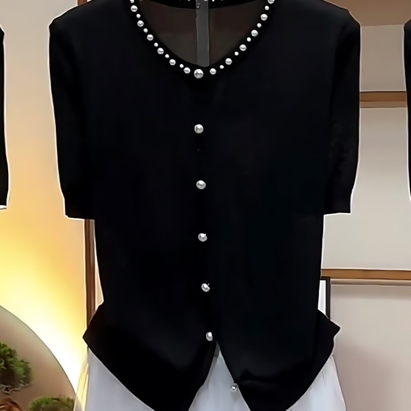 Ženski ultratanki pleteni kardigan – udoban kroj, poliester, dugi rukavi, gradski stil