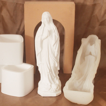 Φόρμα σιλικόνης για γύψινο άγαλμα της Παναγίας – ακανόνιστο σχήμα, κατάλληλη για γύψο, κεριά και σοκολάτα, ρετρό στυλ