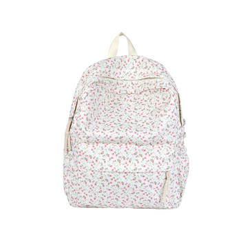 Γυναικείο καμβά σακίδιο με φλοράλ σχέδιο – φρέσκο και γλυκό στυλ, επένδυση πολυεστέρα, καμπύλες ιμάντες ώμου, για φοιτήτριες