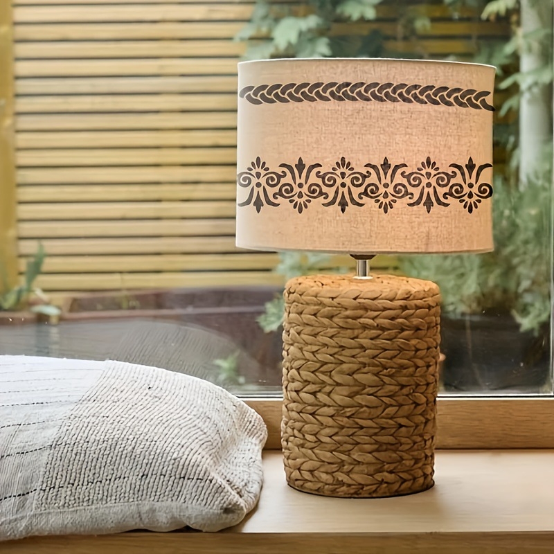 Dailės šablonai, 12 vnt., PET medžiaga, nėrinių dekoras, retro stilius, plastiniai iškirpimai