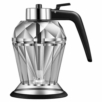 Stiklinis medaus indelis su spaudžiamu dozatoriumi, sandariu dangteliu, maisto kokybės, nestandartinės formos