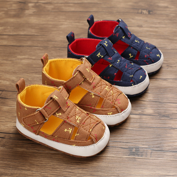 Ljetne tenisice za bebe i malu djecu, unisex, s Velcro zatvaračem, gornji dio od platna, mekana potplata, za 12-36 mjeseci.