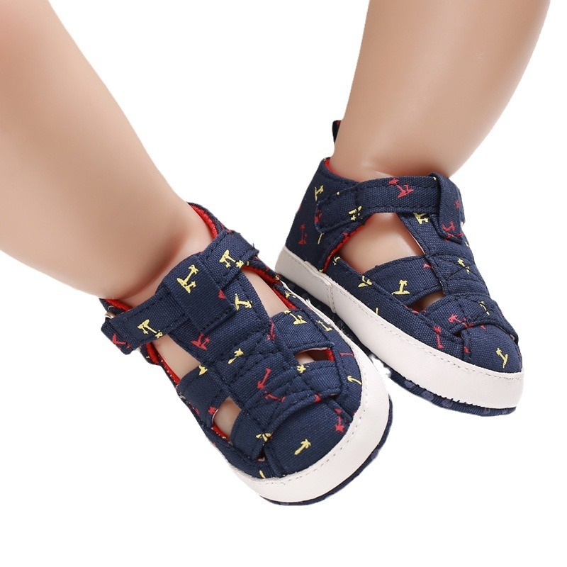 Ljetne tenisice za bebe i malu djecu, unisex, s Velcro zatvaračem, gornji dio od platna, mekana potplata, za 12-36 mjeseci.