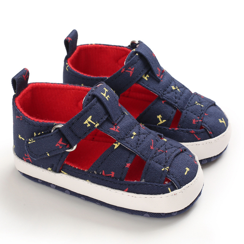 Ljetne tenisice za bebe i malu djecu, unisex, s Velcro zatvaračem, gornji dio od platna, mekana potplata, za 12-36 mjeseci.