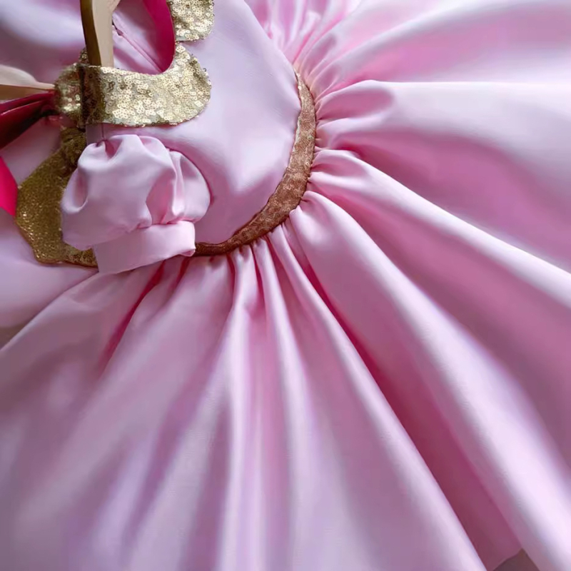 Dječja formalna haljina s pahuljastom suknjom u princeskom stilu, pogodna za rođendane i klavirske nastupe • poliester • uzrast 3–8 godina