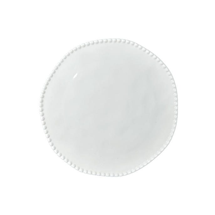 Porcelaninė netaisyklingos formos lėkštė – vientisas vienos spalvos raštas, mikrobangų krosnelė tinka, logotipo spauda, pritaikymas įmanomas