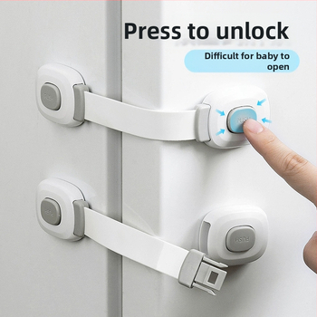 TUYU Višenamjenska sigurnosna brava za djecu s zaštitom od stiskanja, za frižider, ormar, ladicu i zahod