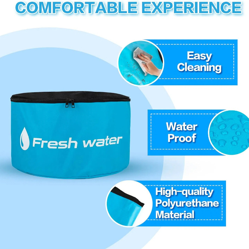 Shujin RV tömlő tároló táska, vízálló, összecsukható, hengeres, Oxford anyag