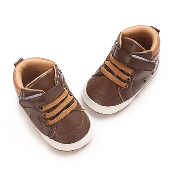Αθλητικά παπούτσια για αγόρια 12–36 μηνών, υψηλό πάνω μέρος από PU, κλείσιμο Velcro, αντιολισθητική σόλα