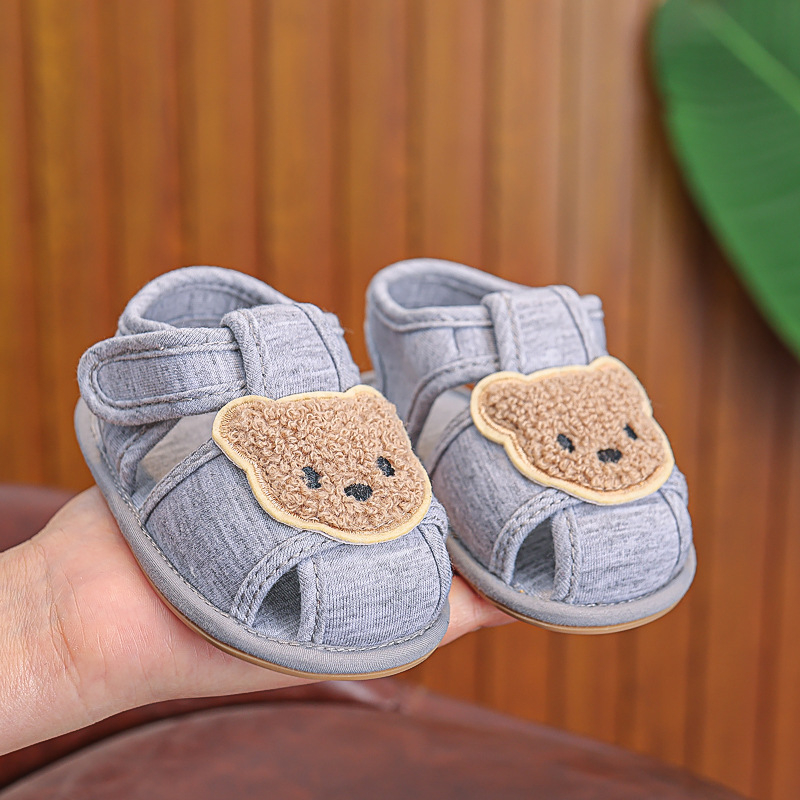 Dječje ljetne sandale — pamukov gornji dio, Velcro zatvaranje, ljeto, mekana protuklizna guma potplata s zaštitom prstiju (12–36 i 24–48 mjeseci)