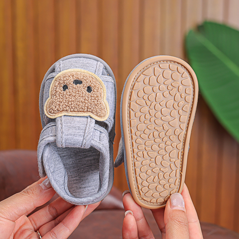 Dječje ljetne sandale — pamukov gornji dio, Velcro zatvaranje, ljeto, mekana protuklizna guma potplata s zaštitom prstiju (12–36 i 24–48 mjeseci)