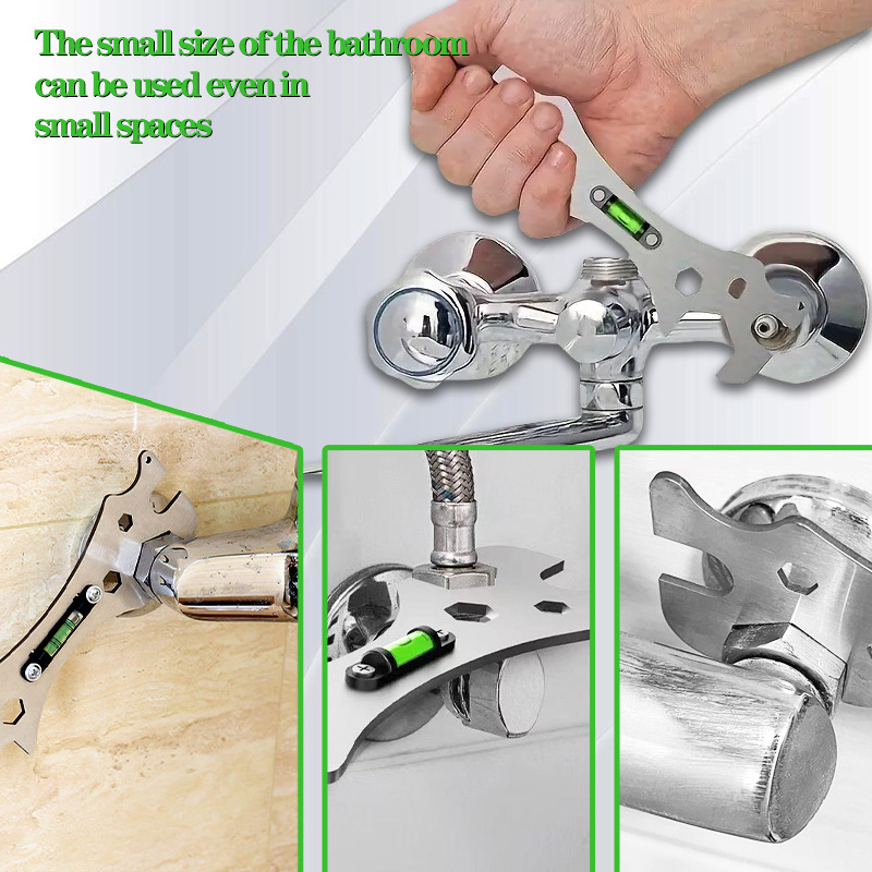 Душ монтажен ключ, A3 стомана, поцинкована повърхност, комбиниран ключ