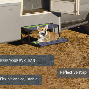 Kg0323 Πλακίδιο πεταλιού με ανακλαστικές λωρίδες – Αποσπώμενο αντιολισθητικό προστατευτικό κάλυμμα για σκάλες RV, Γενική συμβατότητα