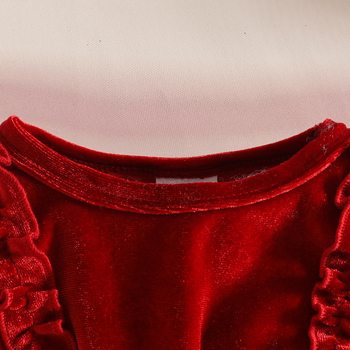 Φόρεμα για κοριτσάκια μωρά με βελούδινο ύφασμα, διακοσμητικό πλέγμα πεταλούδας, μακριά μανίκια, 95% πολυεστέρας, Α-γραμμή με πλισέ