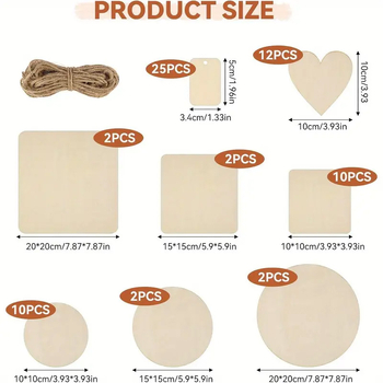 Bucăți rotunde de lemn pentru decorațiuni DIY – boxwood, lemn rotund, stil modern simplu