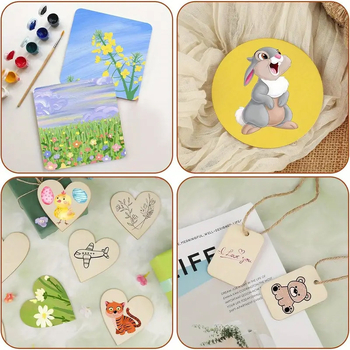 Bucăți rotunde de lemn pentru decorațiuni DIY – boxwood, lemn rotund, stil modern simplu