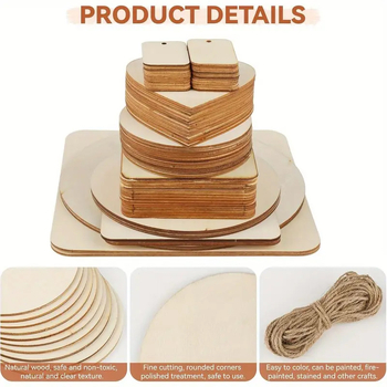 Bucăți rotunde de lemn pentru decorațiuni DIY – boxwood, lemn rotund, stil modern simplu