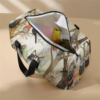 Putna torba s odjeljkom za cipele, poliester, kapacitet 20–35 L, digitalni tisak, ultralak i proširiva