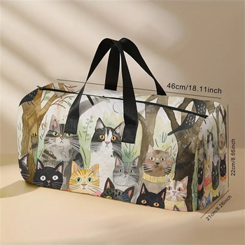 Putna torba s odjeljkom za cipele, poliester, kapacitet 20–35 L, digitalni tisak, ultralak i proširiva