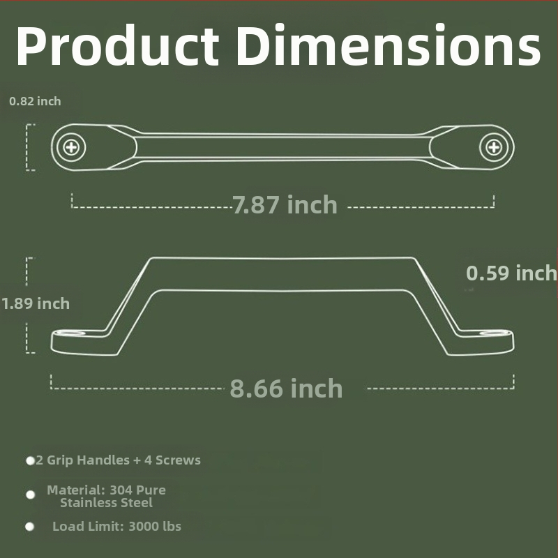 Univerzalna kvaka za vrata za RV s mogućnosti prilagodbe; kompatibilan s RV-ovima, kamionima, kamp vozilima, prikolicama, brodovima i osobnim automobilima.