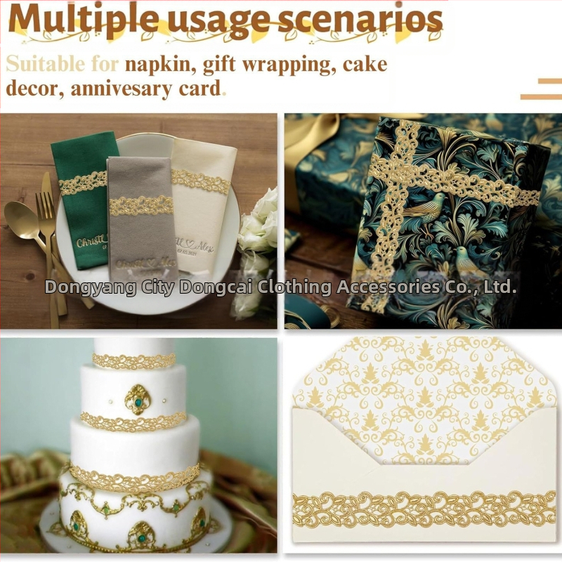 Dongcai винтидж бант с ажурен дупков дизайн за занаяти, опаковки за подаръци и домашна декорация