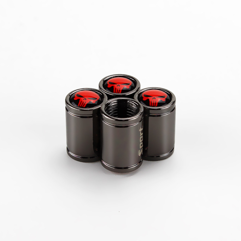 Универсална медна клапанна капачка за гума с дизайн на череп с дълги зъби, персонализирана от Lishijia