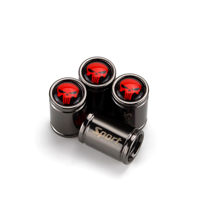 Универсална медна клапанна капачка за гума с дизайн на череп с дълги зъби, персонализирана от Lishijia